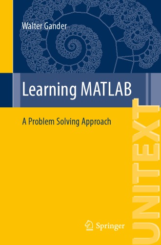 Learning MATLAB: a problem solving approach - Orginal Pdf